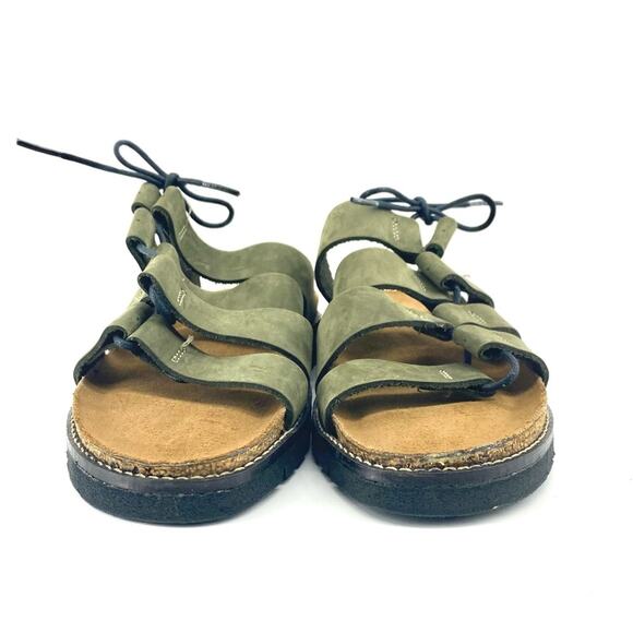 Naot Leather Strappy Sandals 36 Olive Israel - Picture 5 of 10